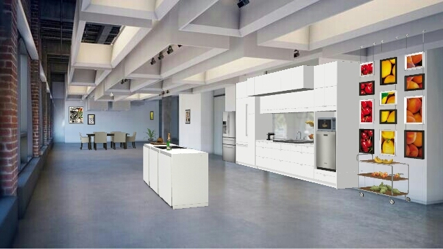 Loft kitchen  Design Rendering