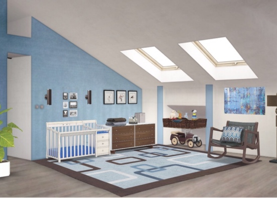 Boy toddler bedroom  Design Rendering