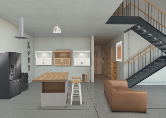 Loft New-yorkais Design Rendering