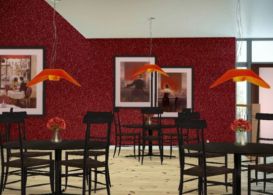 Red Basement Cafe Design Rendering