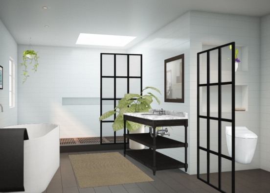 Blacky washroom Design Rendering