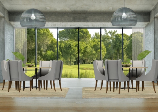 Natural dining room Design Rendering