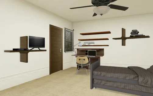 Dormitorio cama canguro sencillo