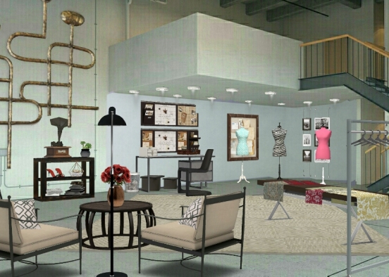a fashion designer office :) Design Rendering