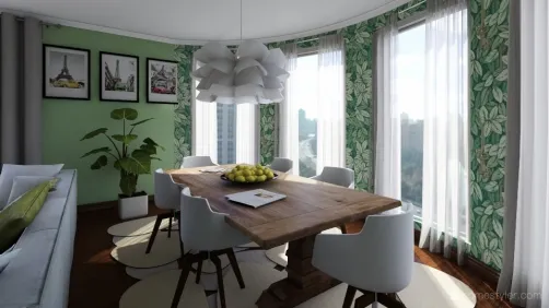 Green dining room 