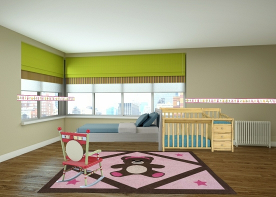 Katy and Abys room  Design Rendering
