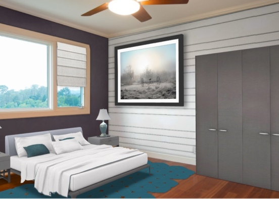 Modern and cozy bedroom  Design Rendering
