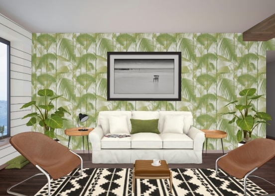 Palm leaf Indie  Vibe Design Rendering