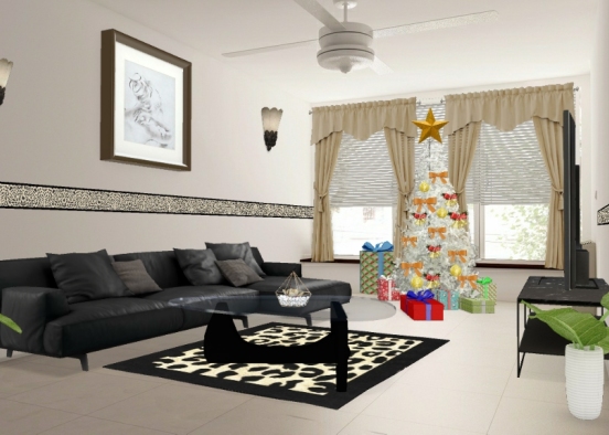 Lovely living room Design Rendering