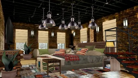 (CONTEST) INDUSTRIAL STYLE BEDROOM💛