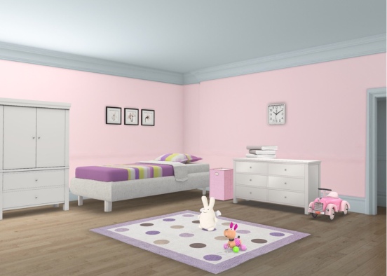 Girl's Bedroom (3-10) Design Rendering