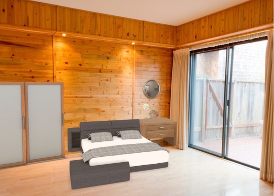 wood cabin Design Rendering