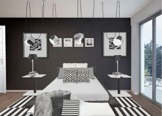 Penthouse Guest Bedroom Design Rendering