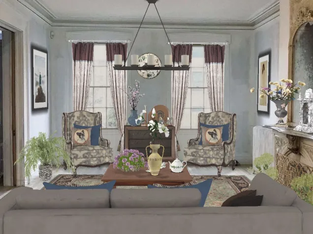 vintage living room