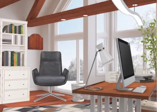 crowded office Design Rendering