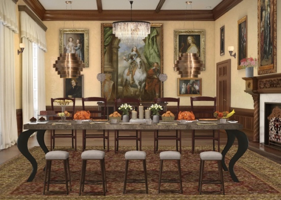 Classic dinning room 🥧☕️ Design Rendering