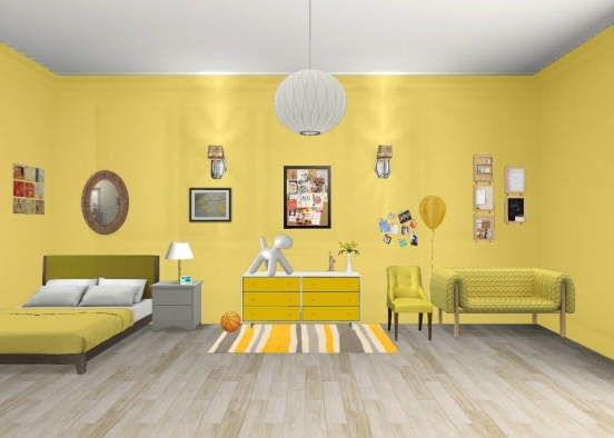 Yellow Bedroom🚩 Design Rendering