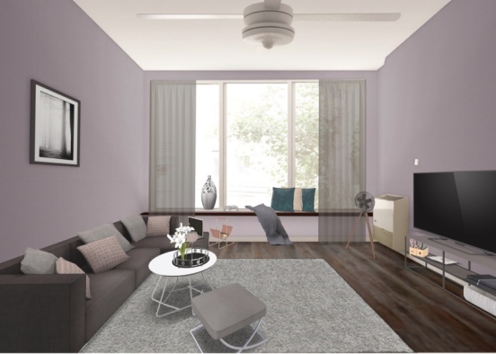 small apartment living room  Design Rendering