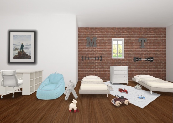 Little boys bedroom Design Rendering