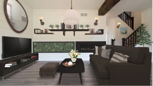 brown living room 
