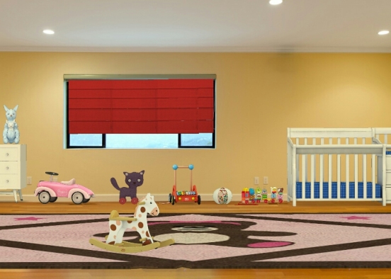 Babymädchenzimmer Design Rendering