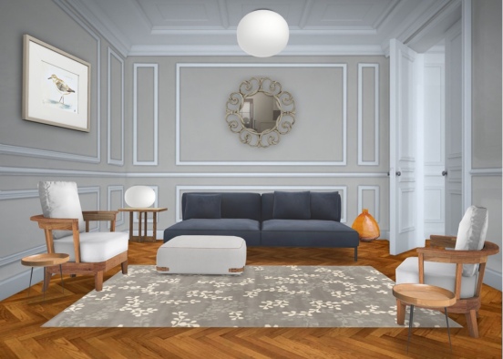 Calm and inviting sitting room Design Rendering
