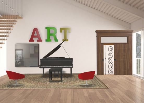 Arts and Craft Room Design Rendering