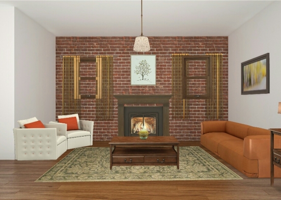 Fireplace room Design Rendering