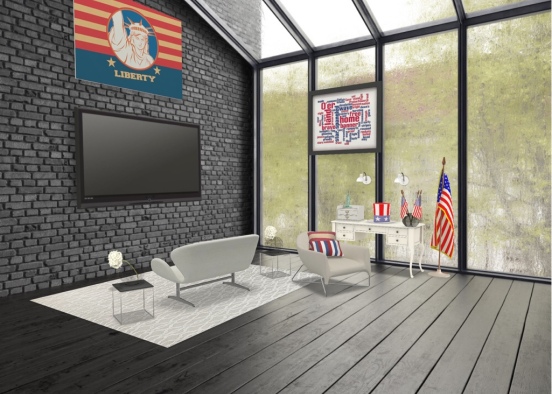 Patriotic Office Design Rendering