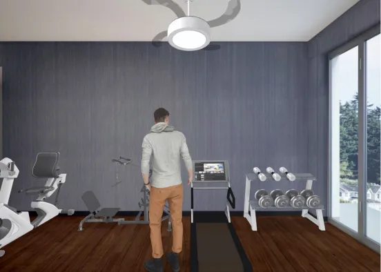 Exercise room Design Rendering
