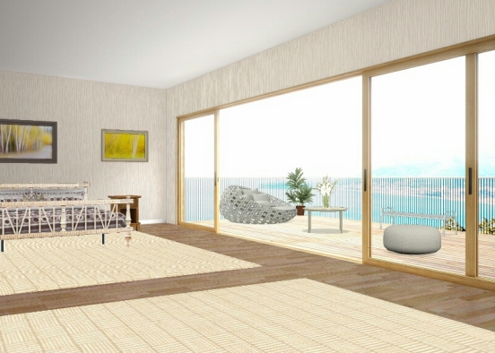 Bedroom by the sea Design Rendering