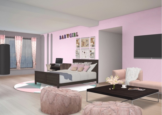 Bedroom For My Babygirl Design Rendering