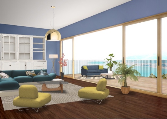 Tropical living room  Design Rendering