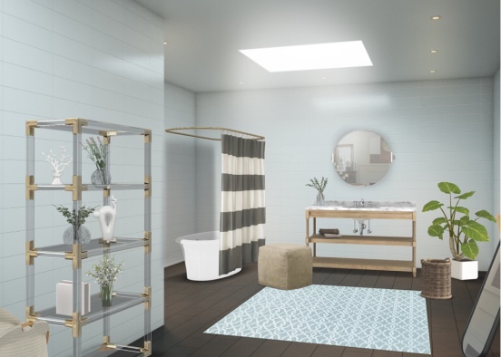 Light-toned bathroom Design Rendering