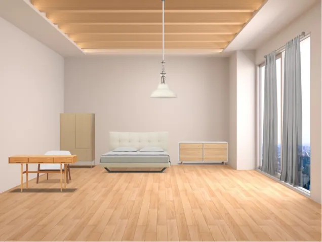 simple wood room