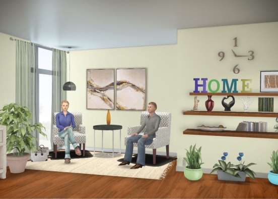 A sitting area  Design Rendering