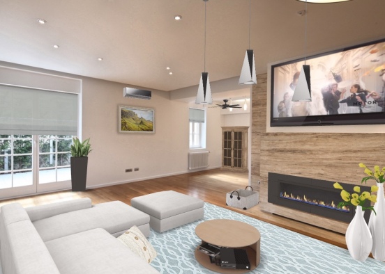 awthentic livingroom Design Rendering