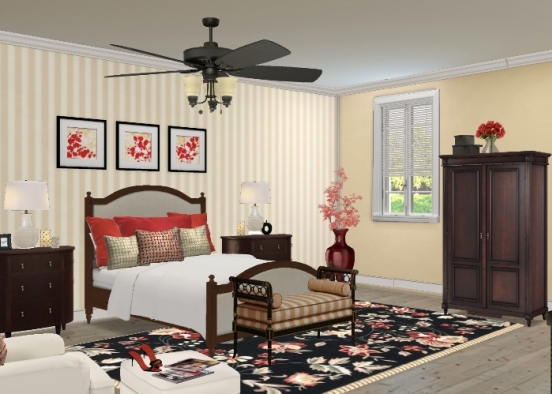 Traditional Bedroom Design Rendering