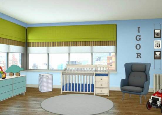Projeto quarto de bebê Design Rendering