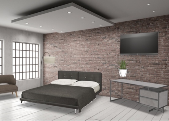 New York apartment bedroom  Design Rendering