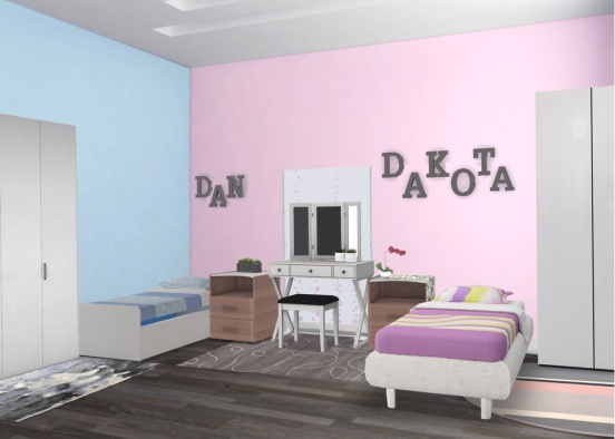twins room 💙💗 Design Rendering