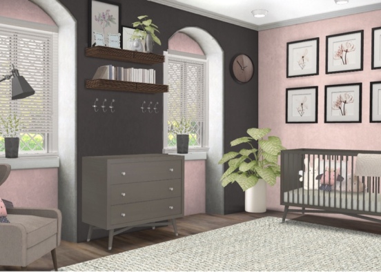 Baby room (Girl) Design Rendering