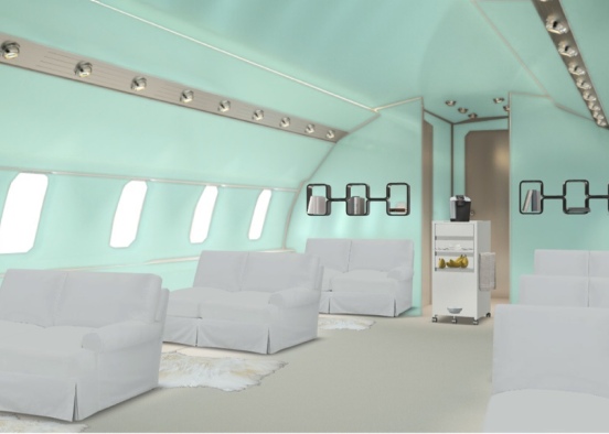 light mint private jet  Design Rendering