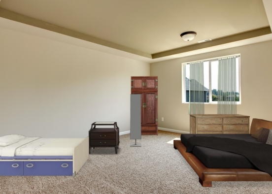 Dormitorio lindo y privado Design Rendering