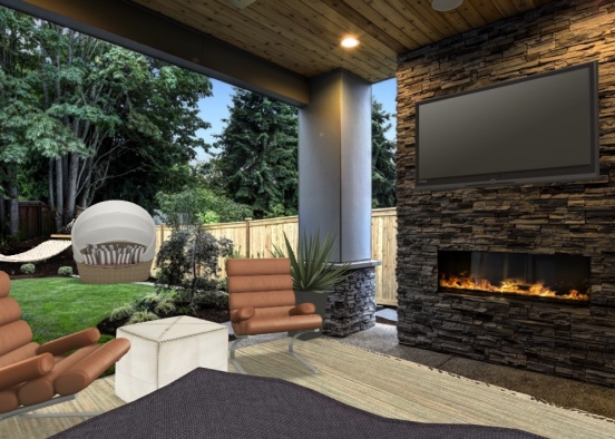 outdoor chilllaxing area  Design Rendering