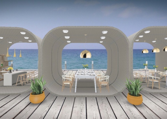 Dining by the Beach Design Rendering