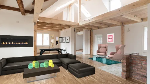 Sala de estar. Con ambiente rural 