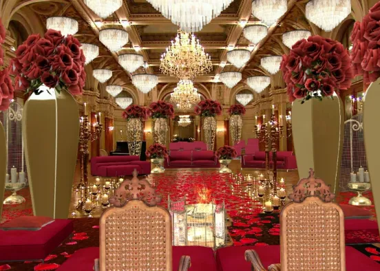 Indian wedding hall bonquet Design Rendering