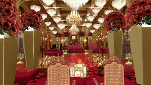 Indian wedding hall bonquet