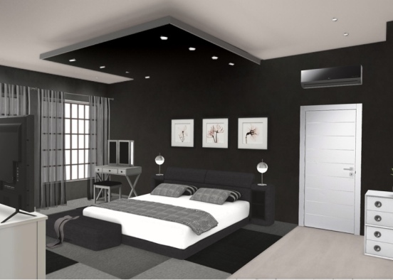 chambre adultes  Design Rendering